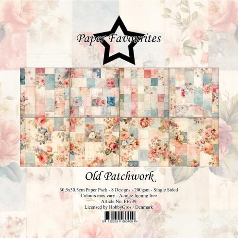 Paper Favourites - Designpapier "Old Patchwork" Paper Pack 12x12 Inch 8 Bogen