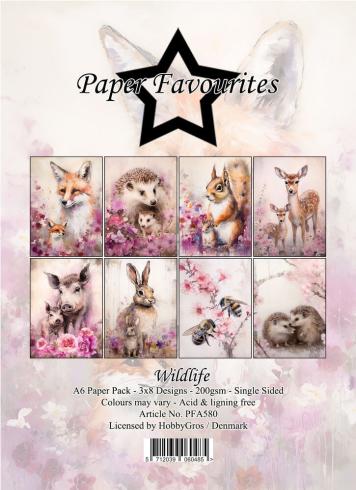 Paper Favourites - Designpapier "Wildlife" Paper Pack A6 - 24 Bogen