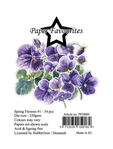 Paper Favourites - Stanzteile "Flowers #1" Die Cuts 