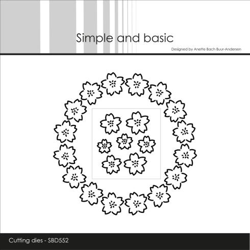 Simple and Basic - Stanzschablone 8,8x8,8cm "Flower Wreath" Dies