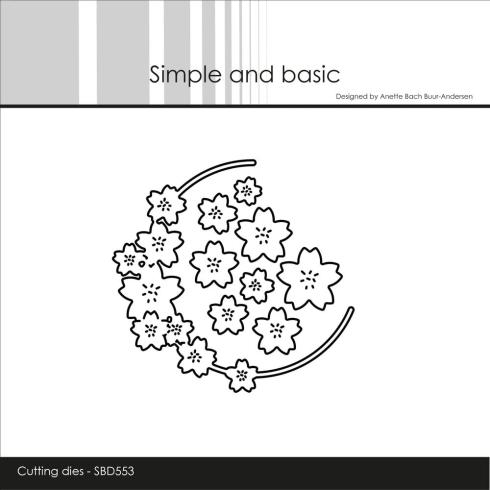 Simple and Basic - Stanzschablone "Flower Wreath Halfcircle" Dies