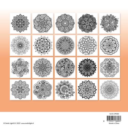 Studio Light - Ausmalbilder "Mandala" Coloring Pages 8x8 Inch - 20 Bogen