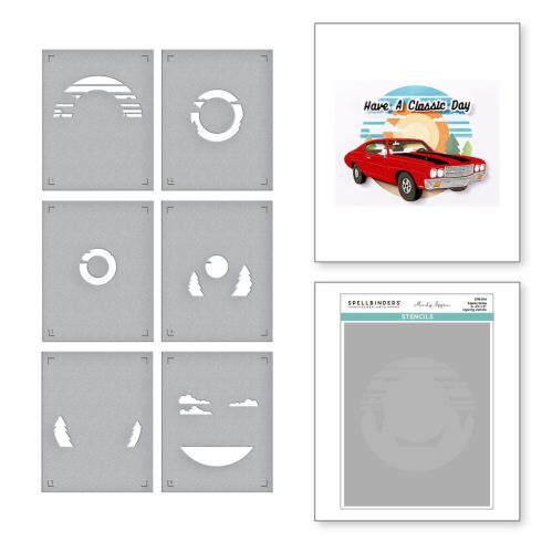 Spellbinders - Schablone "Scenic Drive" Stencil