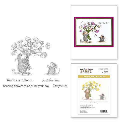 Spellbinders - Gummistempel Set "Rare Bloom" Cling Stamp