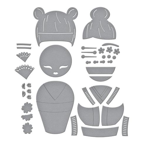 Spellbinders - Stanzschablone "Kokeshi Dolls" Dies