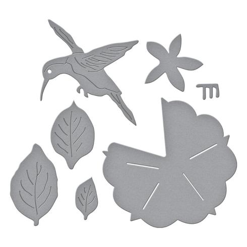 Spellbinders - Stanzschablone "Petunia and Hummingbird" Dies
