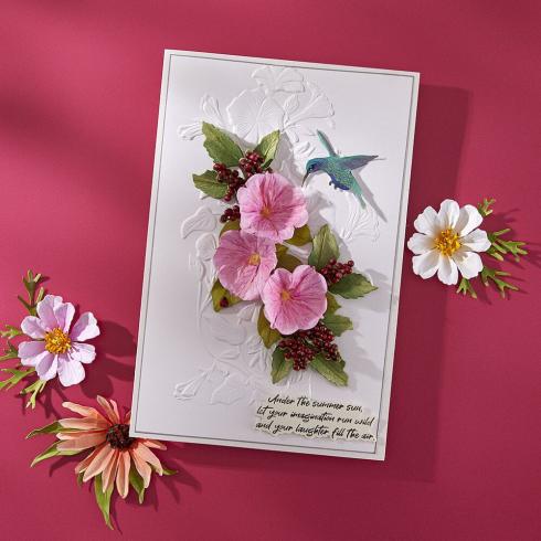 Spellbinders - Stanzschablone "Petunia and Hummingbird" Dies
