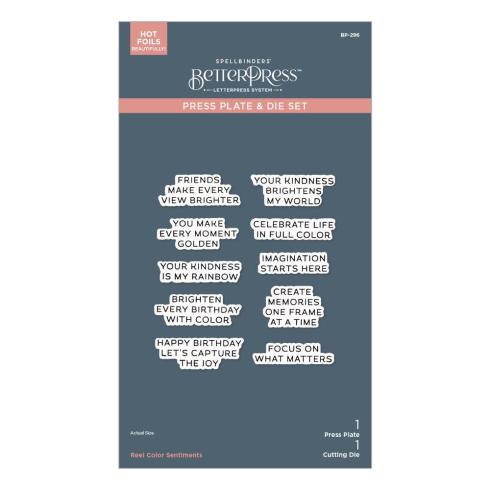 Spellbinders - Buchdrucktechnik "Take Note" BetterPress Plate & Dies
