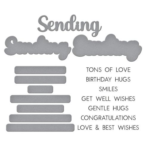 Spellbinders - Stempelset & Stanzschablone "Smiles Sentiment" Clear Stamps & Dies