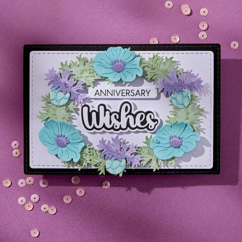 Spellbinders - Stempelset & Stanzschablone "Best Wishes Sentiment" Clear Stamps & Dies