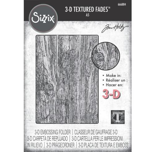 Sizzix - 3D Prägefolder "Lumber Large" Embossing Folder Design by Tim Holtz