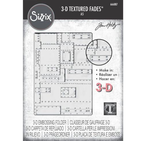 Sizzix - 3D Prägefolder "Foundry Large" Embossing Folder Design by Tim Holtz
