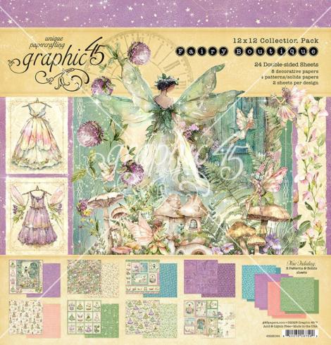 Graphic 45 - Designpapier "Fairy Boutique" Collection Pack 12x12 Inch - 24 Bogen