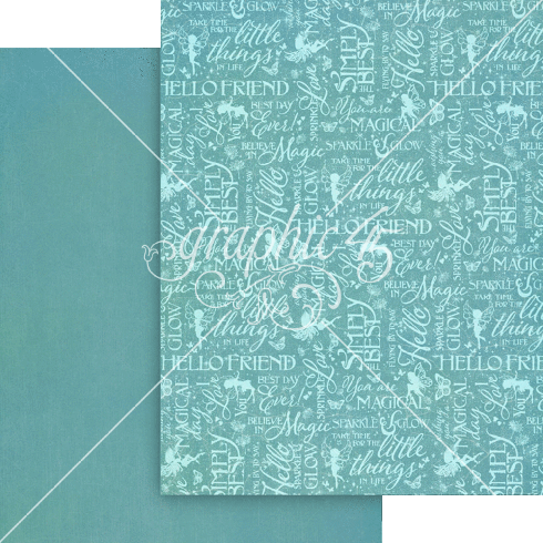Graphic 45 - Designpapier "Fairy Boutique" Patterns & Solid Pad 8,5x11 Inch - 16 Bogen