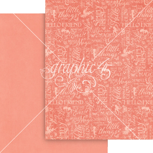 Graphic 45 - Designpapier "Fairy Boutique" Patterns & Solid Pad 8,5x11 Inch - 16 Bogen