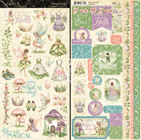 Graphic 45 - Aufkleber "Fairy Boutique" Sticker