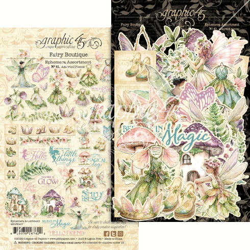 Graphic 45 - Stanzteile "Fairy Boutique" Ephemera