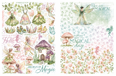 Graphic 45 - Transfer Aufkleber "Fairy Boutique" Rub-On