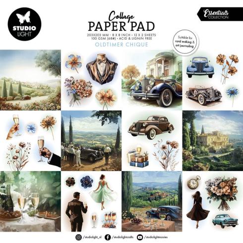 Studio Light - Designpapier "Oldtimer Chique" Paper Pack 8x8 Inch - 24 Bogen