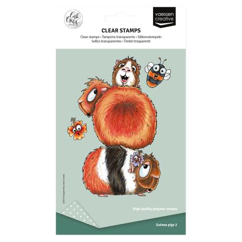 Vaessen Creative - Stempelset "Guinea Pigs 2" Clear Stamps Design by Carla Creates