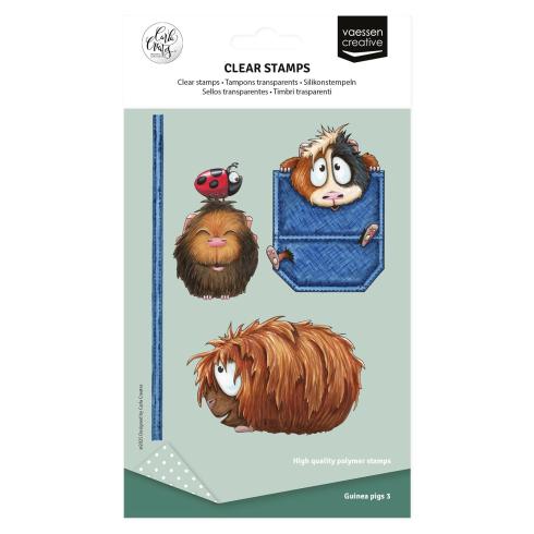 Vaessen Creative - Stempelset "Guinea Pigs 3" Clear Stamps Design by Carla Creates