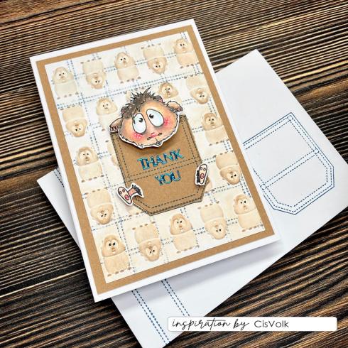Vaessen Creative - Prägefolder "Meerschweinchen" Embossingfolder Design by Carla Creates