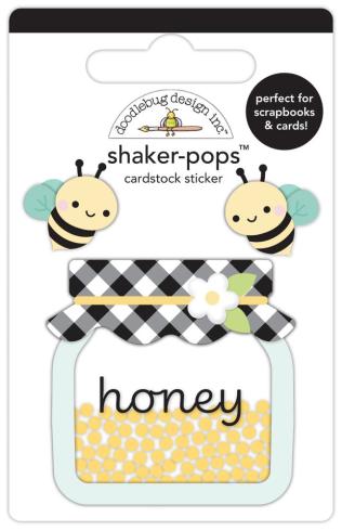 Doodlebug Design - Dimensional-Sticker "Bee Happy Honey Bees" Shaker-Pops