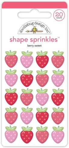 Doodlebug Design - Epoxy Sticker "Berry Sweet" Shape Sprinkles