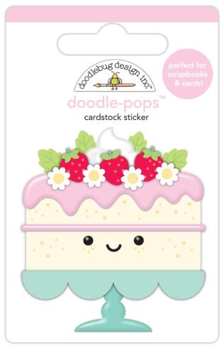 Doodlebug Design - Sticker "Berry Sweet Strawberry Shortcake" Doodle-Pops 