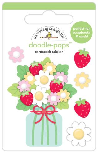 Doodlebug Design - Sticker "Berry Sweet Bouquet" Doodle-Pops 