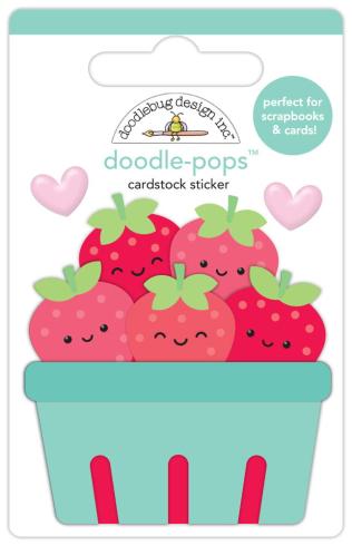 Doodlebug Design - Sticker "Berry Sweet Basket" Doodle-Pops 