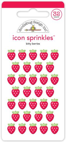 Doodlebug Design - Epoxy Sticker "Berry Sweet Bitty Berries" Shape Sprinkles