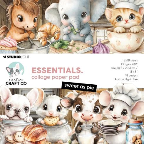 Creative Craft Lab - Studio Light - Designpapier "Sweet as Pie" Collage Paper Pad 20,3x20,3 cm - 36 Bogen