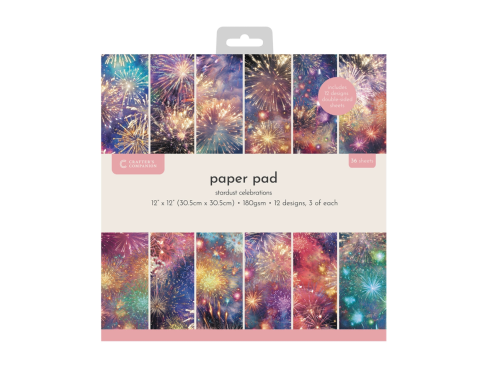 Crafters Companion - Designpapier "Stardust Celebrations" Paper Pack 12x12 Inch - 36 Bogen
