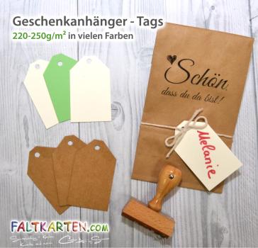 Tags-Geschenkanhänger groß 6x11cm blanko 25 Stück Tags-Geschenkanhänger groß 6x11cm blanko 25 Stück