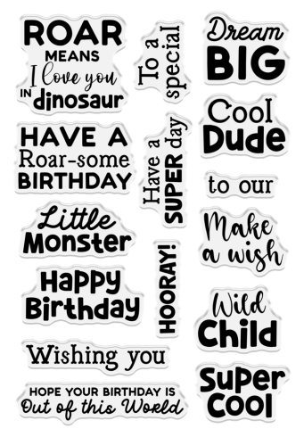 Crafters Companion - Stempelset "Super Cool Sentiments" Clear Stamps
