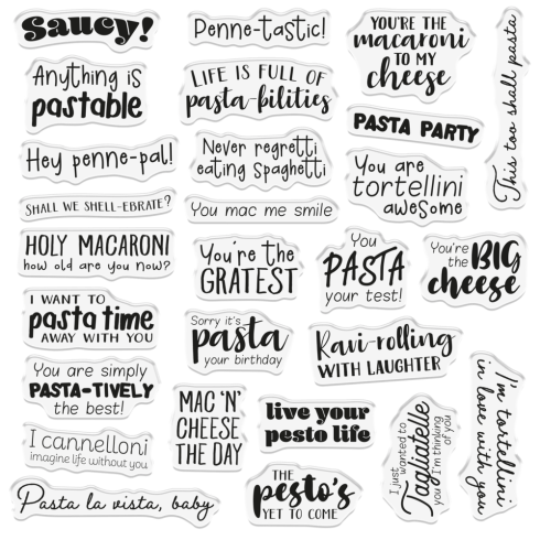 Crafters Companion - Stempelset "Anything is Pastable" Clear Stamps
