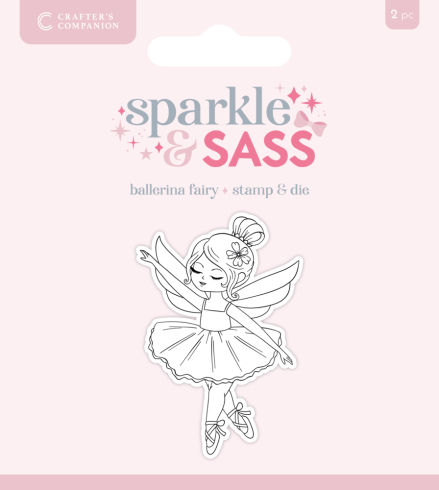 Crafters Companion - Stempelset & Stanzschablone "Ballerina Fairy" Stamp & Dies