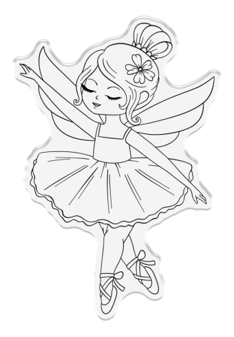Crafters Companion - Stempelset & Stanzschablone "Ballerina Fairy" Stamp & Dies