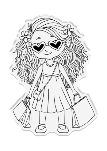 Crafters Companion - Stempelset & Stanzschablone "Let's go Shopping!" Stamp & Dies