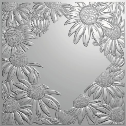 Crafters Companion - Prägefolder, Stanzschablone,Schablone "Ethereal Echinacea" Embossingfolder, Dies,Stencil