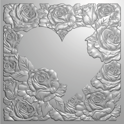 Crafters Companion - Prägefolder, Stanzschablone,Schablone "Radiant Rose" Embossingfolder, Dies,Stencil