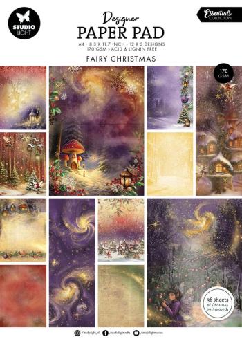 Studio Light - Designpapier A4 "Fairy Christmas" Paper Pad - 36 Bogen