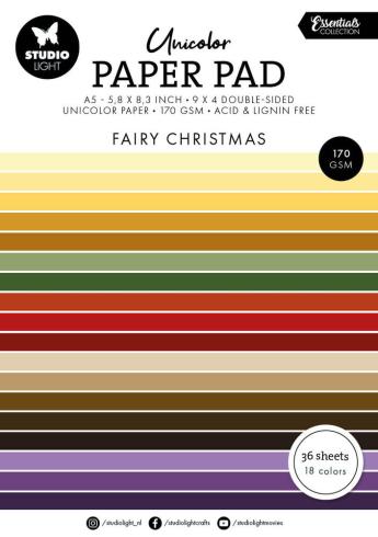 Studio Light - Cardstock "Fairy Christmas" Paper Pad A5 - 36 Bogen 