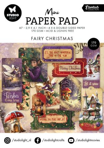 Studio Light - Designpapier "Fairy Christmas" Mini Paper Pad A7 - 24 Bogen