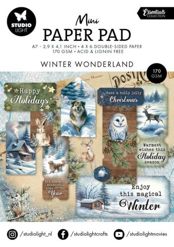 Studio Light - Designpapier "Winter Wonderland" Mini Paper Pad A7 - 24 Bogen