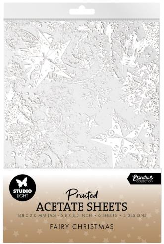 Studio Light - Pergamentpapier "Fairy Christmas" Vellum Paper Pad 5,8x8,3 Inch - 6 Bogen