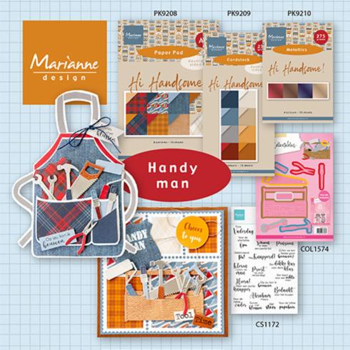 Marianne Design - Designpapier "Hi Handsome!" Paper Pad A4 - 16 Bogen 