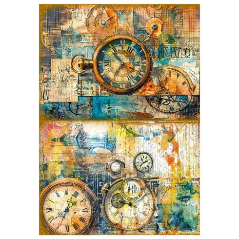 Ciao Bella - Decopatch Papier "Past Time" Rice Paper A4 - 4 Bogen