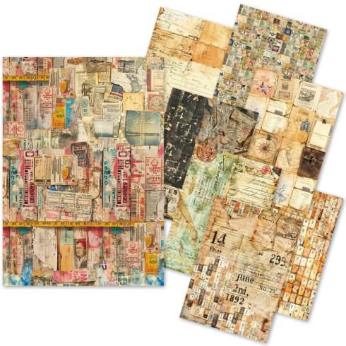 Ciao Bella - Seiden - und Transparentpapier "Journey Ahead" Craftmix Mixed Paper Pack A5
